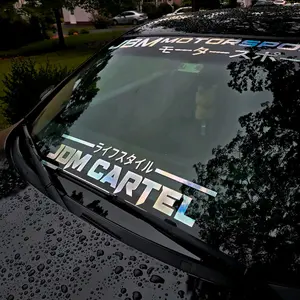 JDM Cartel  Windshield Decal- Vehicle Decorative | JDM Window Vinyl banner |25" X 4.5"