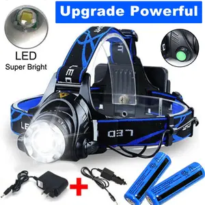 Rechargeable LED Headlamp, Camping & Hiking Work Light with Battery and Charger Set