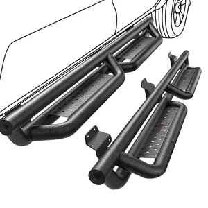 OEDRO 6'' Running Boards Compatible with 2015-2025 Ford F-150 SuperCrew Cab, 2017-2024 Ford F-250 F-350, Bolt-on Drop Side Step, Black Powder Coated All-Steel Nerf Bar