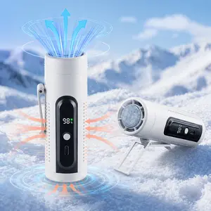 Summervibes 5-Speed Portable Fan with Cooling Plate, Turbo Airflow, LED Display, Clip-On Waist Clip, Type-C Rechargeable – Perfect for Outdoor Travel & Mother’s Day Gift. outdoorfun