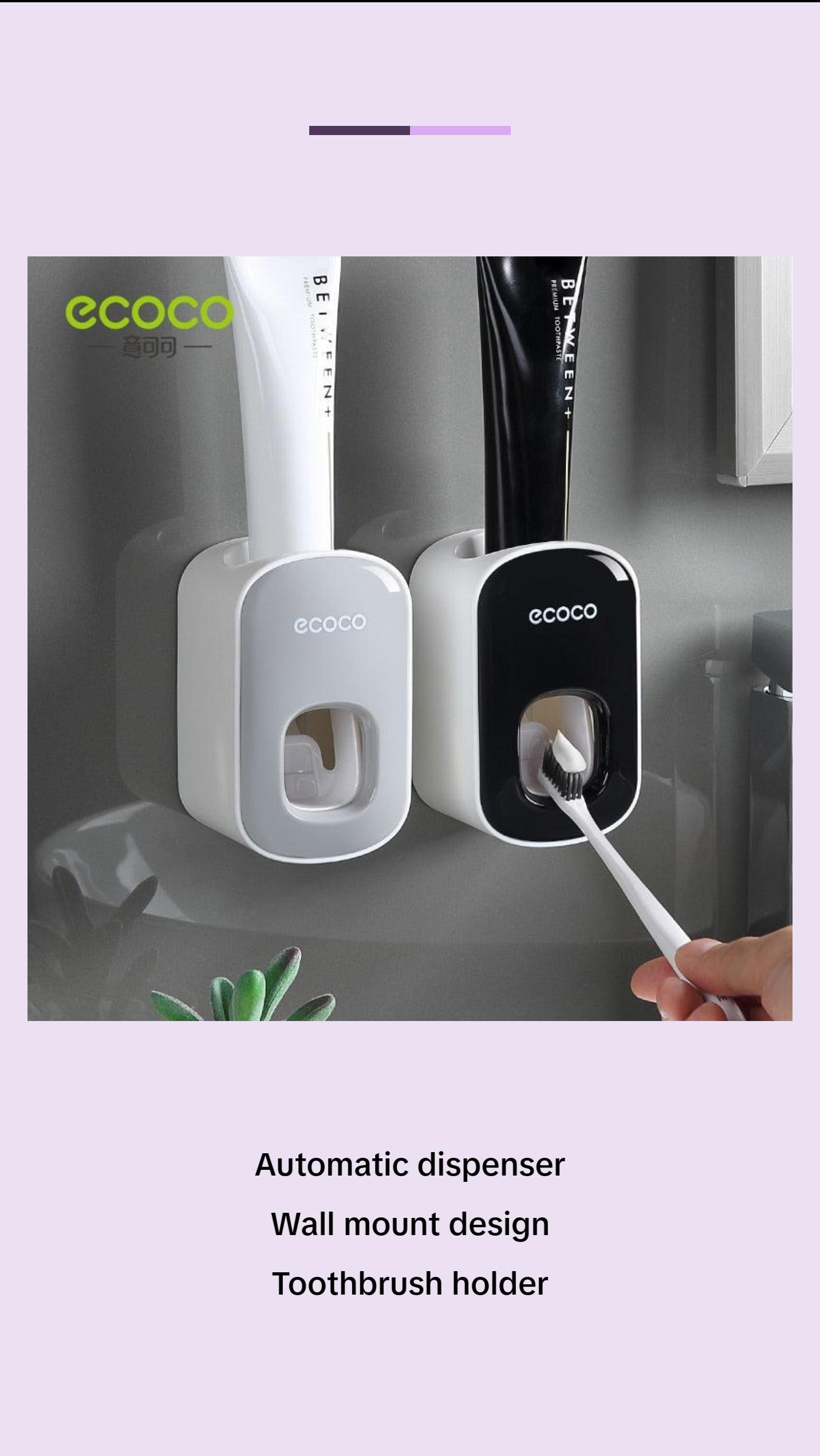 Wall Mount Automatic Toothpaste Dispenser Accessory Toothbrush