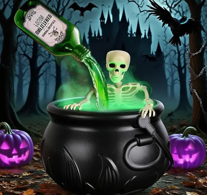 Magic Floating Potion Bottle Diffuser Hocus Pocus Bat Bucket Halloween Party Decor, Halloween Spooky Decorations & Unique Gift Supplies