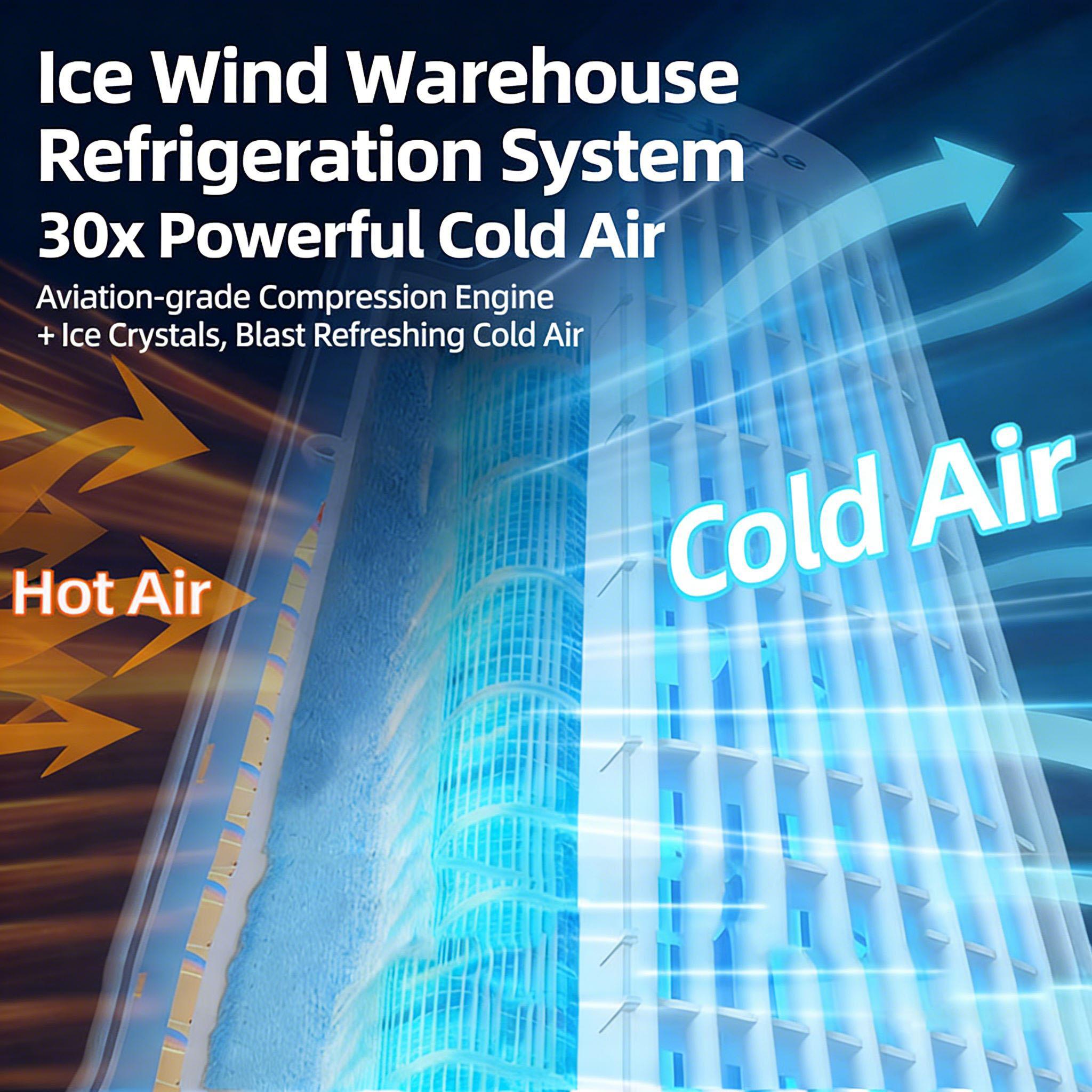 Year-Round Home Comfort: 2-in-1 Bladeless Tower Fan & Space Heater – 3 Speed Fan, 2 Heat Levels, Remote Control, Ice/Water Cool Breeze, Space-Saving, High Efficiency – Perfect for Indoor Use, Bedroom, Office – Safe Quiet Heating & Cooling