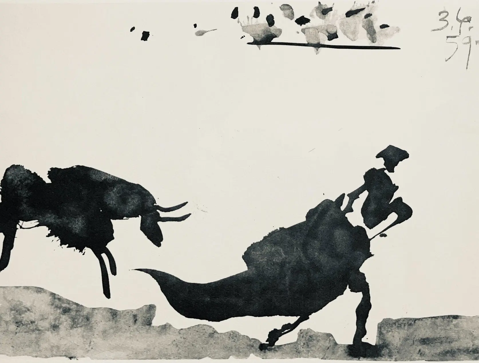 Pablo Picasso, Composition (Bloch 1276; Czwiklitzer 23), Toros y Toreros, Limited Edition Lithograph
