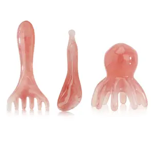 3-Piece Facial & Head Massage Set, Beauty Massager Tool for Muscle Relaxation, Scalp Detox Comb, Daily Self-Care Essentials, Scalp Massager