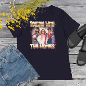 Clueless" movie T-shirt, '90s fashion, film-inspired apparel, Cher Horowitz tribute tee, stylish homage.