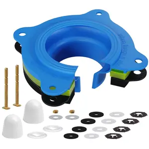 Toilet Flange Repair Kit, Universal Toilet Seal  For Wax Seal, Rubber Gasket Ring, Wax-Free Toilet Bowl Replacement kit Include  Nuts, Washers, 3.26Inch , Bolt Caps