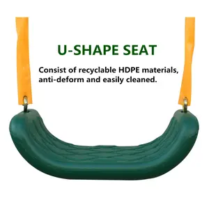 149*118*73 Inch Blue 4-in-1 Backyard Swing Set Heavy Duty Steel A-Frame Swing Stand with Seesaw Belt Swing Slide Glider Weatherproof Rustproof Play Set for 3-8 Years Old Kids