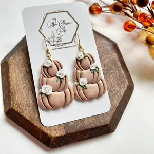Clay Pumpkin Earrings