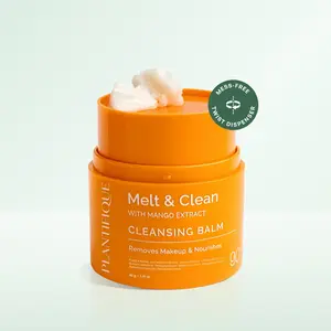 Korean Cleansing Balm Makeup Remover – Mango & Papaya Melting Balm with Hyaluronic Acid & Ceramide | Waterproof Makeup Dissolver, Oil-Based Double Cleanse Balm | Hydrating Gentle Cleanser for All Skin Types