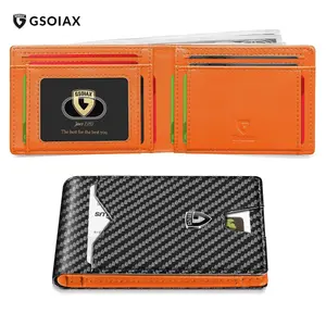 GSOIAX RFID Blocking Men's Slim Wallet - Christmas Gifts for Him, Best Gift Ideas for Men