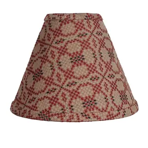 Kendall Jacquard Red 10" Lamp Shade with Unique Pattern Design