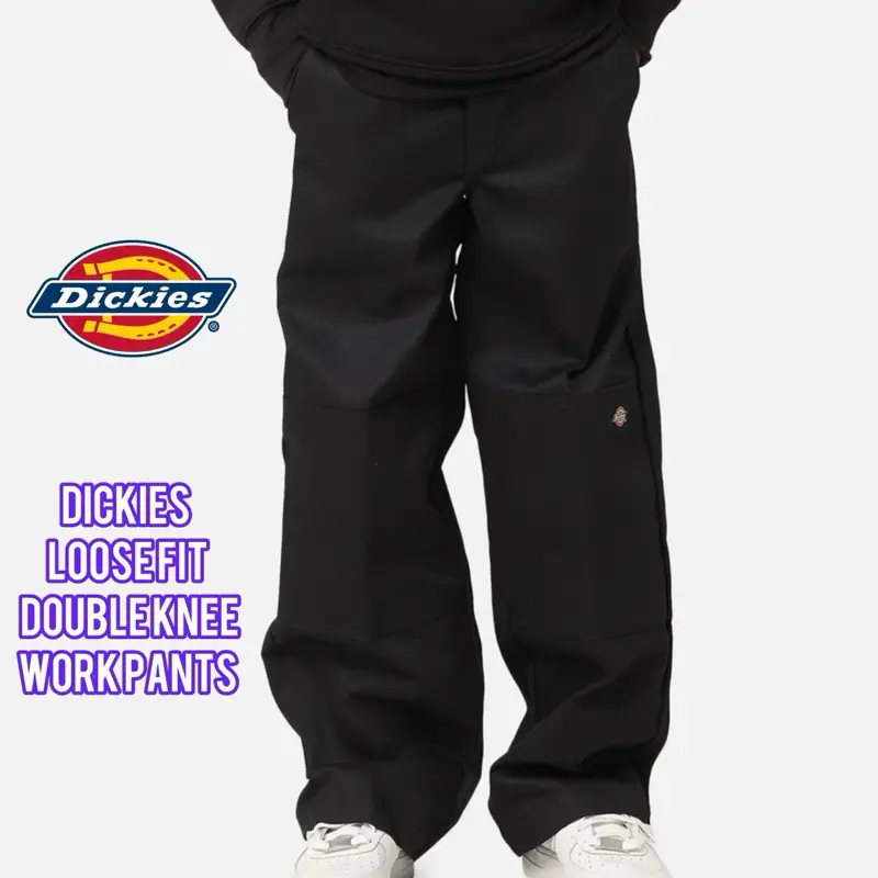 Dickies Loose Fit Double Knees Pants casual jean