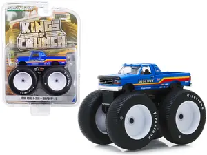 1996 Ford F-250 Monster Truck "Bigfoot #7" Metallic Blue w/ Stripes 1/64 Diecast Model Car by Greenlight