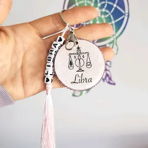 zodiac sign keychain