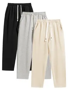 Men's Straight Leg Jogger Pants Set, Drawstring Waist Casual Sport Long Pants, Fashion Comfortable Sweatpants for Daily Wear, Hiking, Vacation, Travel