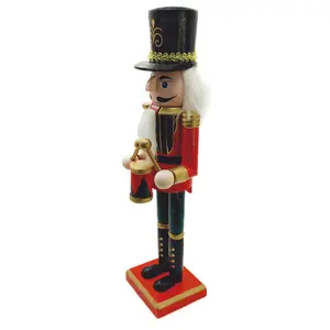 Christmas Nutcracker the Drummer. Wizardi Classic Wooden Festive Decoration F07M14-38-N01724C