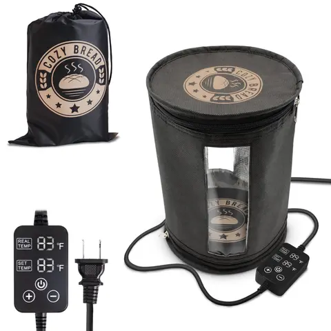 Cozy Bread® Starter Jar Warmer | Control the Temperature of Your Starter | Ferment Sourdough Starter Precisely