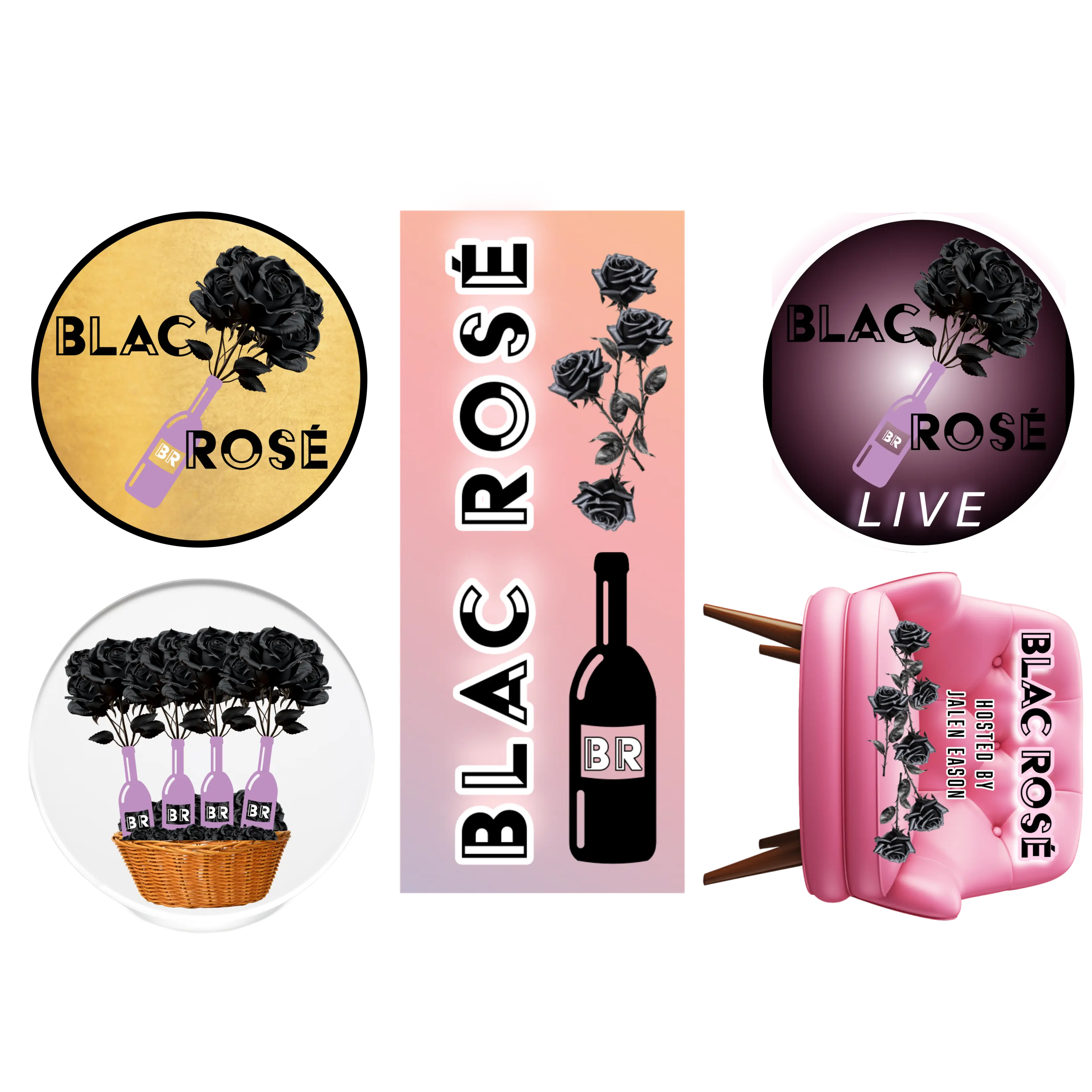 BLAC ROSÉ STICKER SET (DESIGNED BY HOST - JALEN)