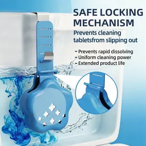 Blue Star Shaped Toilet Tank Tablet Holder, Hanging Design for Preventing Dissolved Residue Pollution, Ideal for Bathroom Use, Toilet Attachment