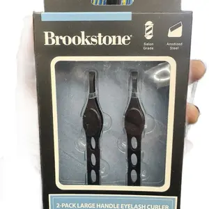 Brookstone 2-Pack Eyelash Curler Set with Large Handle for Salon Grade Results