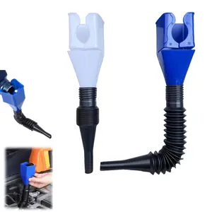 Retractable Funnel with Flexible Hose and Filter for Cars, Motorcycles & Engines, 2 Counts Automotive Refuel&Fluid Transfer for Oil, Gasoline, Coolant