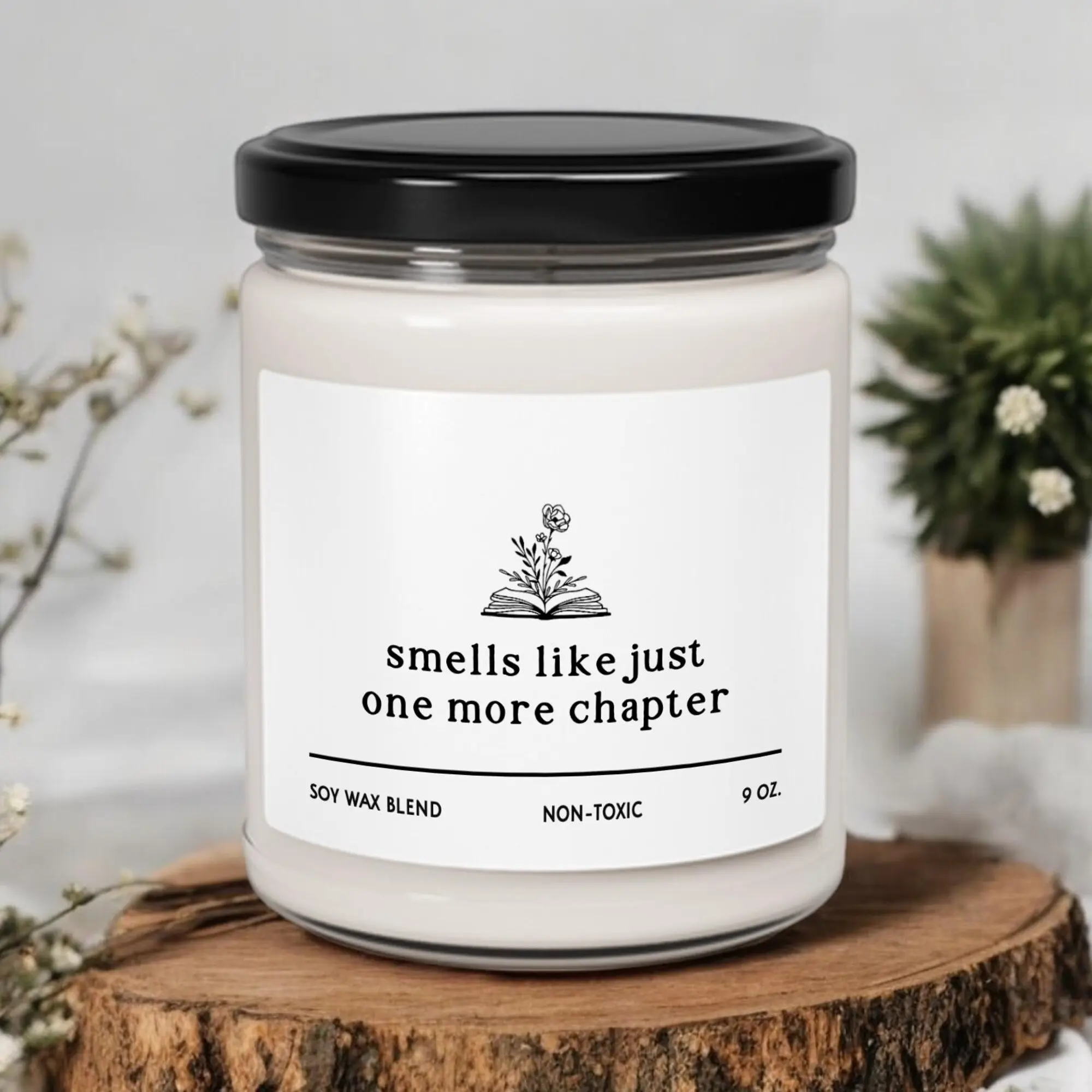 Book Lover Gift, Book Lover Soy Candle, Bookworm Gift, Bookish Gift, Reading Soy Candle, Bookish Candle, Library Team Candle (OS-DNLKDN32) Decor Glass