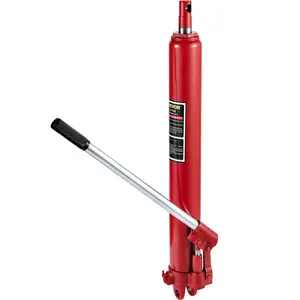 fathersdaygift  VEVOR Hydraulic Long Ram Jack, 3 Tons/6600 lbs Capacity, with Single Piston Pump and Clevis Base, Manual Cherry Picker with Handle, for Garage/Shop Cranes, Engine Lift Hoist, Red