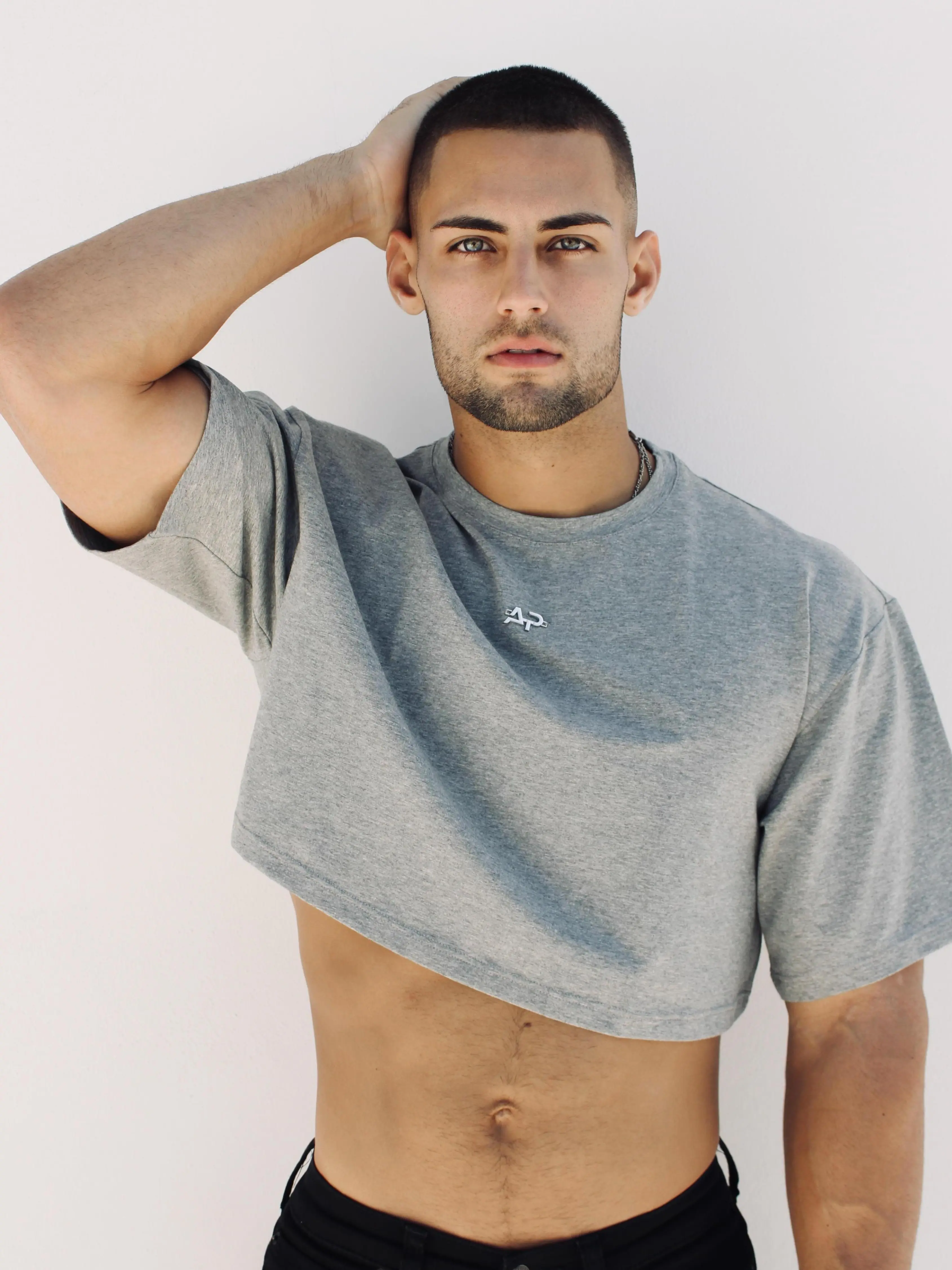 Oversized Crop Top - Gray by Abel P Comfort - TikTok Shop