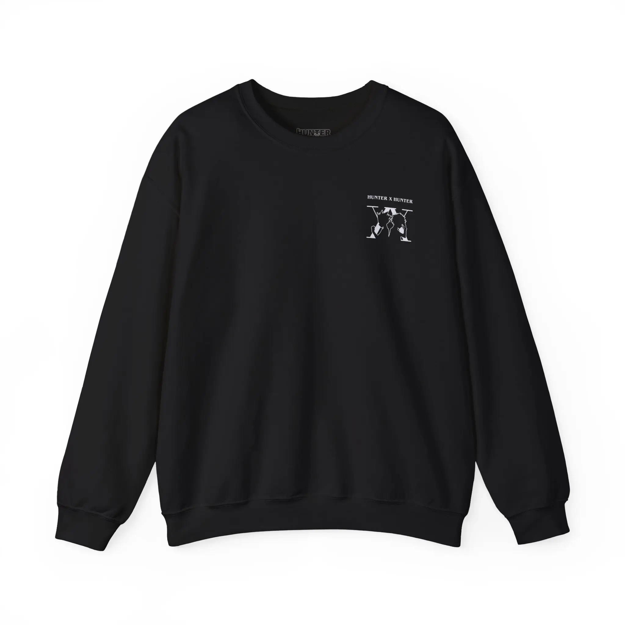 Anime Minimalistic Sweatshirt Hunter X themed Gon Killua Unisex Crewneck Cotton Blend Cozy Fit Everyday Wear