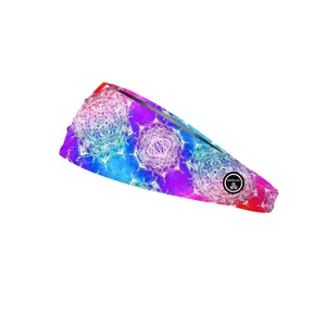RAVEbandz The Pro - Wide Stretch Headband (Watercolor Mandala)