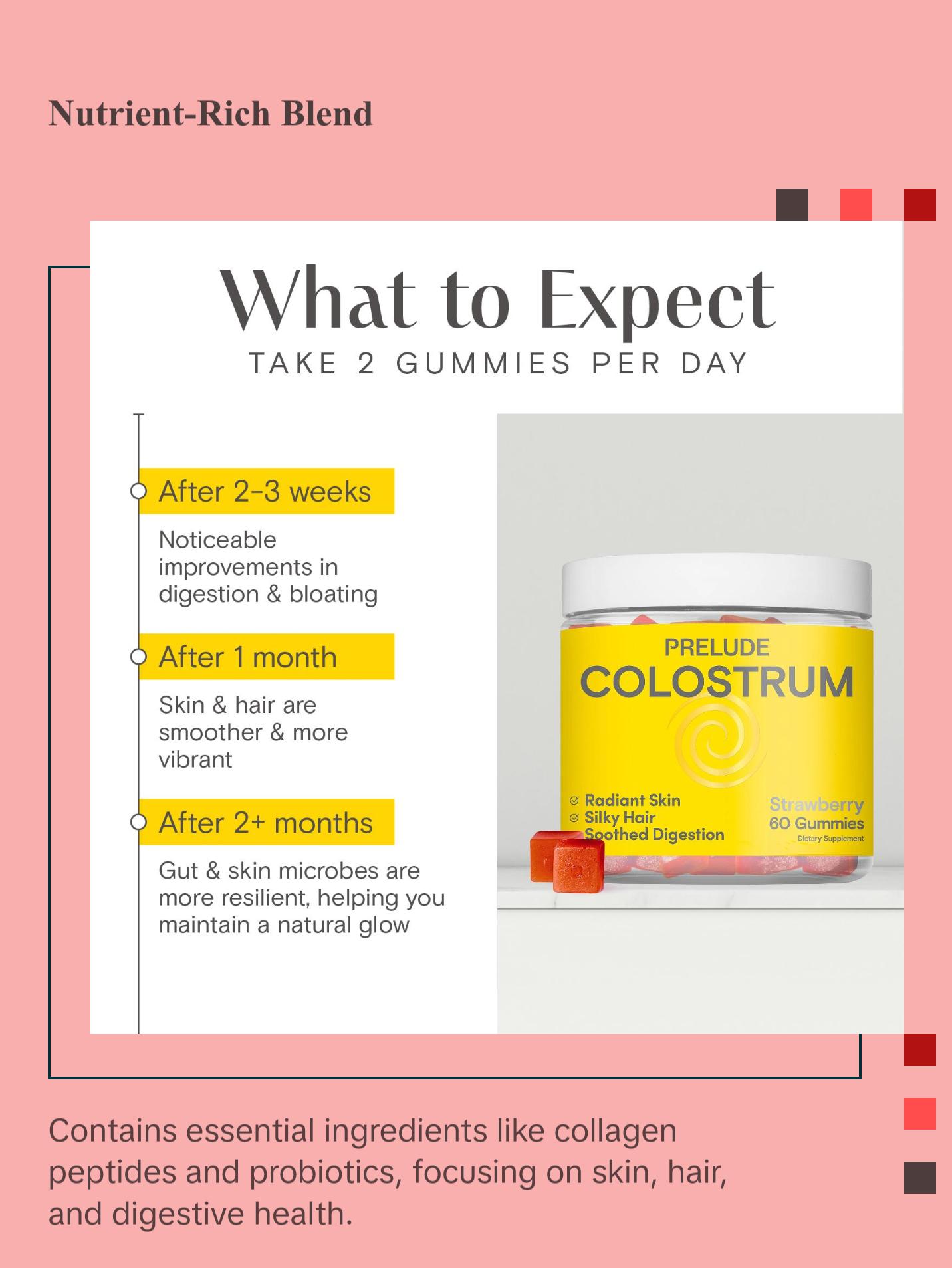 Colostrum Gummies for Skin Health, Joint Support & Collagen Boost – Dietary Supplement for Hair, Fitness & Wellness Healthcare Edible Colagen Nail Bathroom