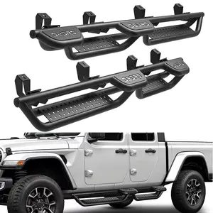 YITAMOTOR Wheel to Wheel Running Boards Compatible with Jeep Gladiator JT 4 Door 2020-2025, Bed Access Side Steps, Two Stairs Nerf Bar