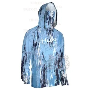 2026 NEW Fishing  Men Hooded UPF 50+ Quick Dry Breathable Long Sleeve Sun Protection Rash Guard Casual Jersey Sport  Workout Top fishing clothing fishing construction Athletic Mesh Athletic Men's Waterproof Insulated usa world shirt bass pro gaiter summer