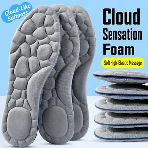Bouncy Massage Insoles, Ultra-Thick Cloud-Feel Ultra-Soft Inserts, Breathable Odor-Proof Insoles for Pain Relief & All-Day Fatigue Reduction