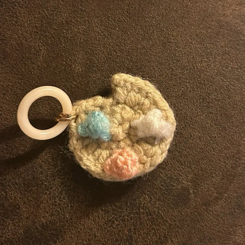 CROCHET PAINT PALETTE KEYCHAIN / BAG CHARM
