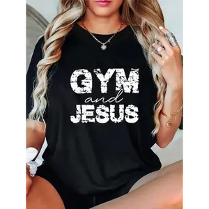 100% Cotton Gym And Jesus T-Shirt