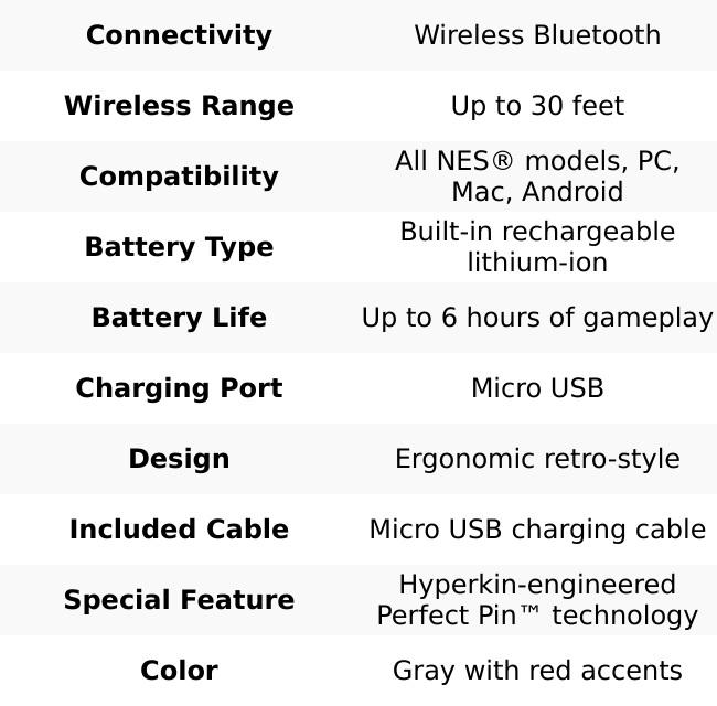 Cadet Premium Wireless Bluetooth Controller for NES PC Android Mac