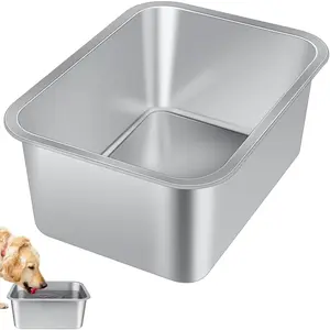 3 Gallons   Water Bowl for Large Dogs, Durable Stainless Steel  Bowl High Capacity Pet Water and  Bowls for XL-Large Dogs, 1 Pack