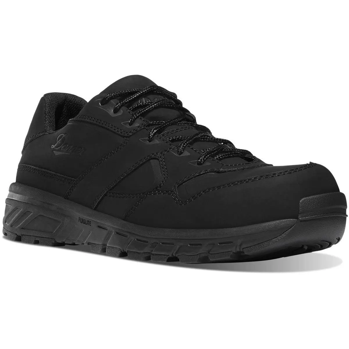Danner Men's Run Time EVO Black Leather Composite Toe Slip Resistant Work Shoe 12310