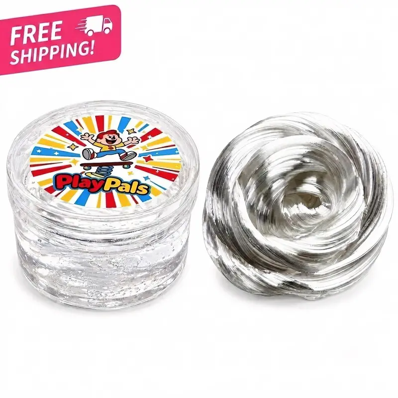 Metallic Glass-Like Slime Sensory Putty, Relief Toy for Anxiety Stress, Ultra Shiny Non-Sticky Fidget Toy with DIY Color Pigments, Perfect Stress Relief Gift