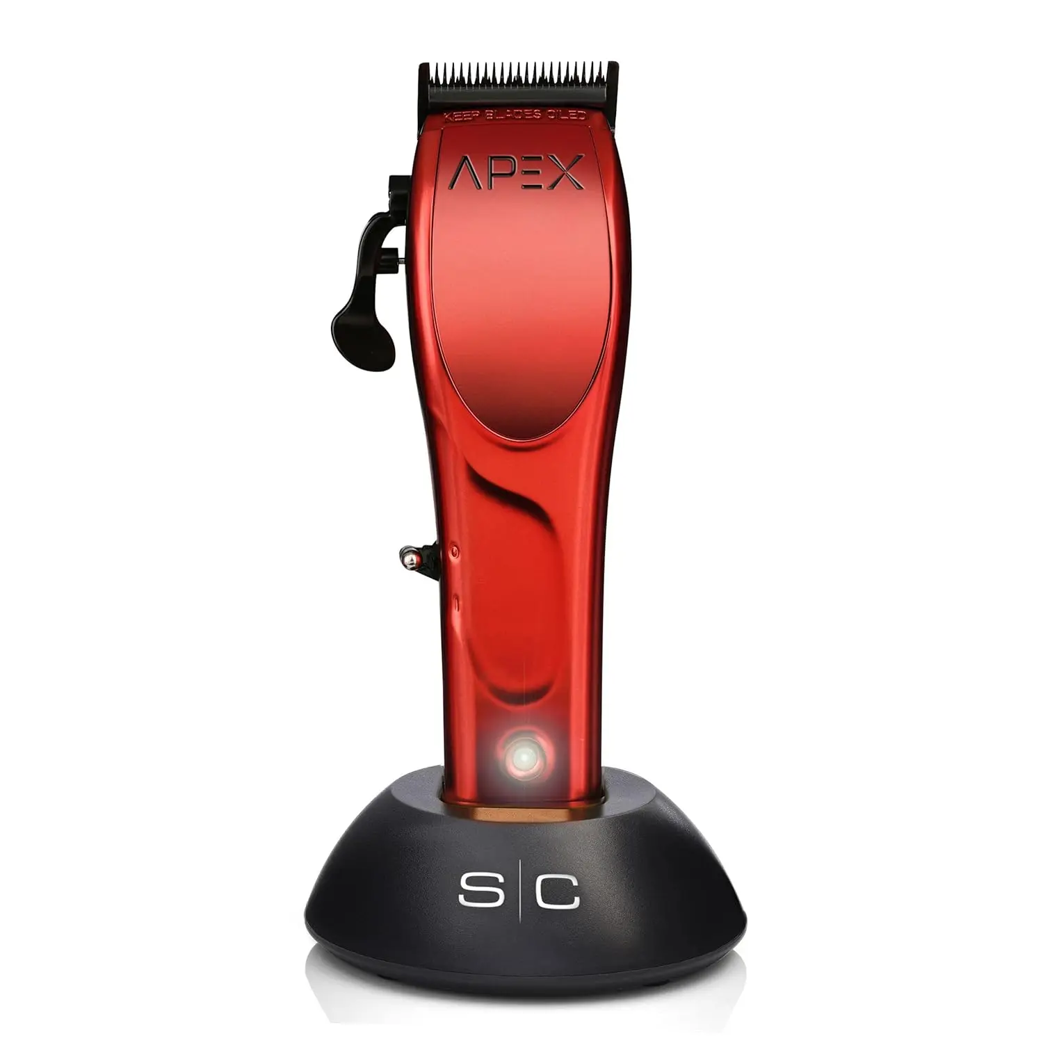StyleCraft Apex Professional Hair Clipper with Super Torque Motor and Adjustable Blade, 4 Hours of Cordless Run-Time with 2-Hour Rapid Charge, Lightweight Body with Floating Lever for Salon Styling, Metallic, Sturdy, Hair Styling