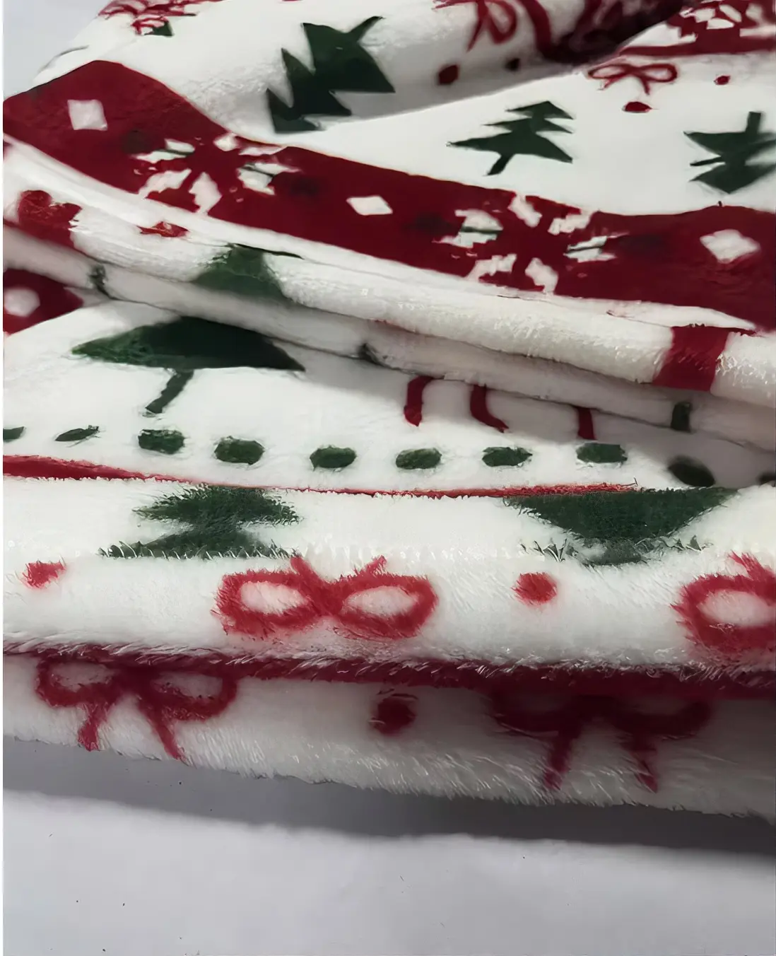 Christmas-style drawstring fleece pants