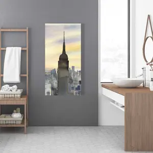212 MAIN Magical Artistic Sunset New York City Scene Photo Wall Art Print - 24x48 Colorful Artwork, Home Decor, Poster for Wall Art Enthusiasts, Home Supplies, Decoration