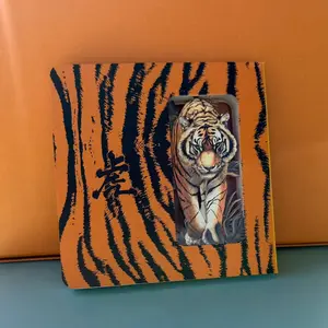 Gift-ready hardcover dot grid notebook. Tiger 3D Double-Sided Carved Notebook - Original Design Hollow Paper Sculpture, Creative Cultural Notebook, 160page High-End Gift, NEW ARRIVE