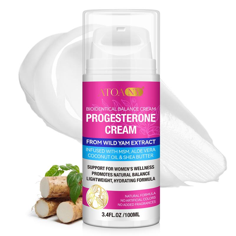 ATOANY Progesterone Cream for Women, Natural Bio-Identical Progesterone Supplement for Hormonal Balance and Support