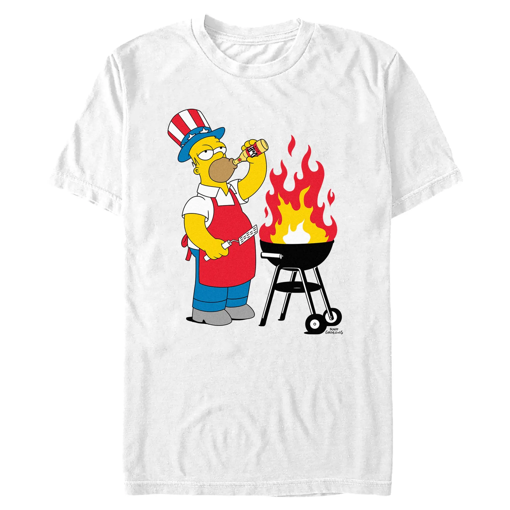 Mens The Simpsons Barbecue Homer T Shirt