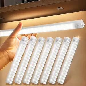6pcs Magnetic Under-Cabinet LED Lights Rechargeable Human-Sensor Motion Sensor Lamp for Kitchen Bedroom Closet Sink Area Modern Downlighting with Long-Lasting Lithium Polymer Batteries Energy Efficient LED Compact Sleek Design tiktokshopspringglowup