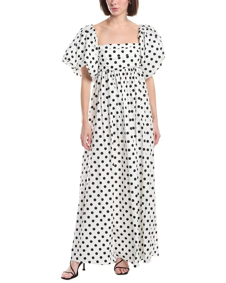 Caroline Constas Emilia Ruched Empire Maxi Dress