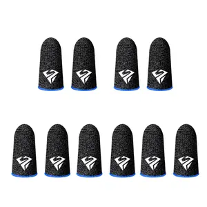 5 Pairs Mobile Game Fingertip Gloves For PUBG Gamer Anti-slip Touch Screen Finger Sleeve Sweatproof Breathable Gaming Finger Cover Gaming Items
